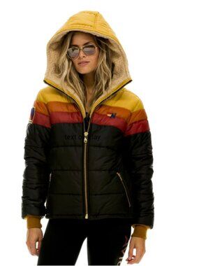 Rare Aviator Nation Unisex Trekker Sherpa Hooded Jacket S